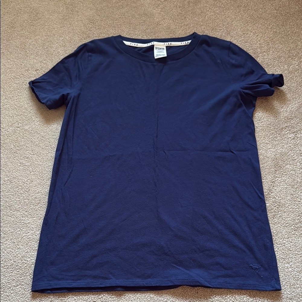 Victoria's Secret Pink Navy Tee